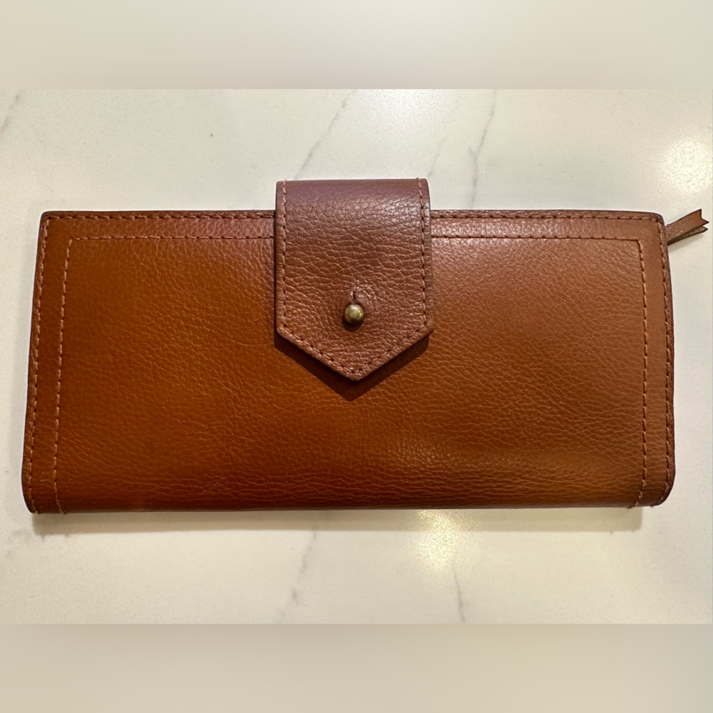 Madewell Leather Continental Wallet in Brown